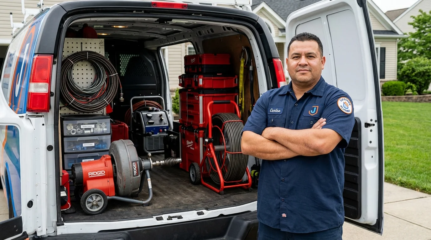 Professional drain cleaning equipment and Johns Plumbing LLC plumber in West Yellowstone