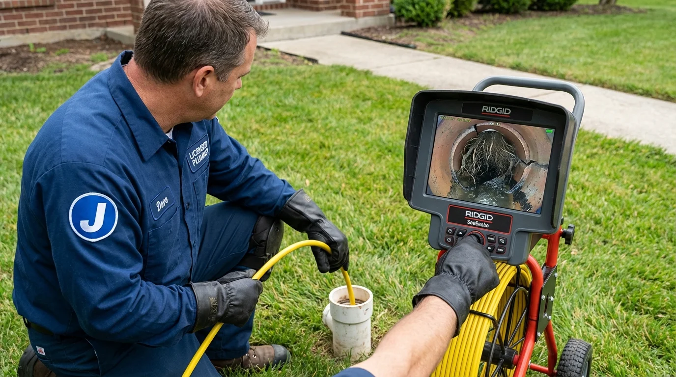 Sewer camera inspection being performed by Johns Plumbing LLC in West Yellowstone